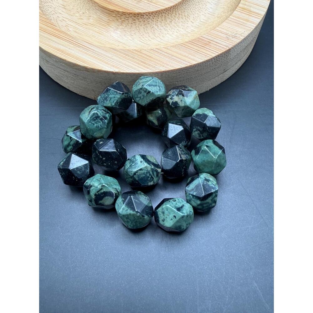 Faceted Kambaba Jasper 10mm Bracelet